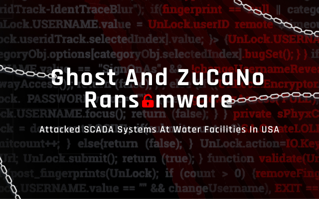 Ghost and ZuCaNo Ransomware Attacked SCADA Systems at Water Facilities in USA